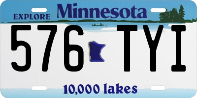 MN license plate 576TYI