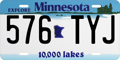 MN license plate 576TYJ