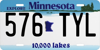 MN license plate 576TYL