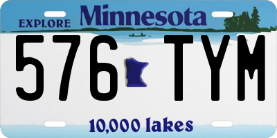 MN license plate 576TYM