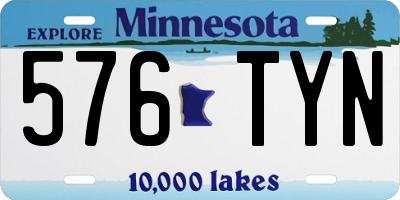 MN license plate 576TYN