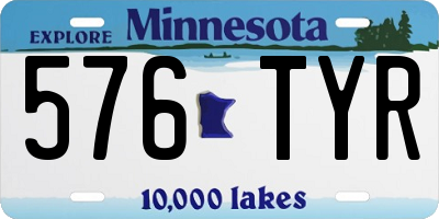 MN license plate 576TYR