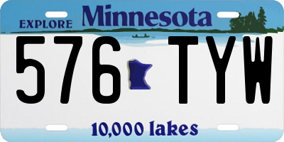 MN license plate 576TYW