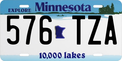 MN license plate 576TZA