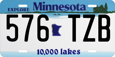 MN license plate 576TZB