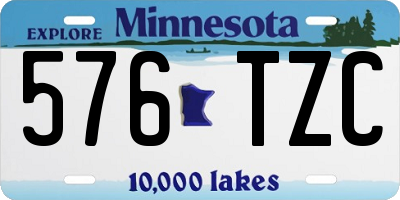 MN license plate 576TZC