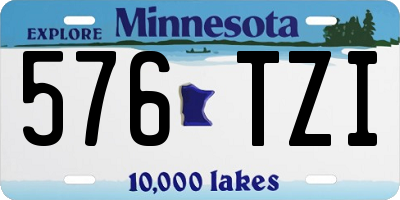 MN license plate 576TZI