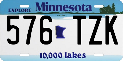 MN license plate 576TZK