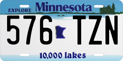MN license plate 576TZN