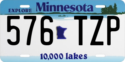 MN license plate 576TZP