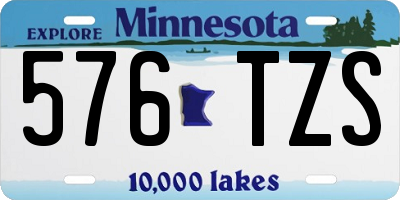 MN license plate 576TZS