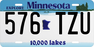MN license plate 576TZU