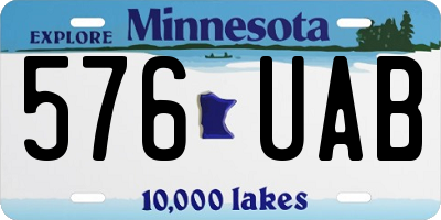 MN license plate 576UAB
