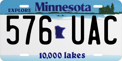 MN license plate 576UAC