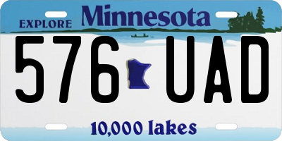 MN license plate 576UAD