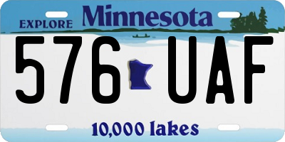 MN license plate 576UAF