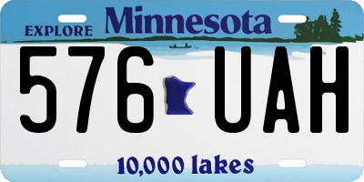 MN license plate 576UAH
