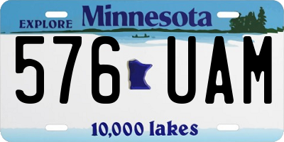 MN license plate 576UAM