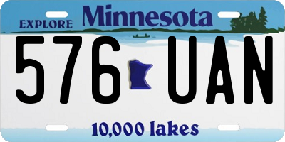 MN license plate 576UAN