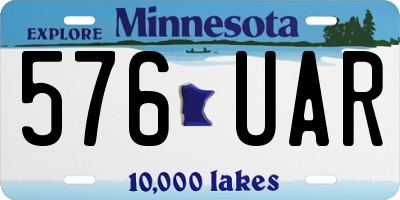 MN license plate 576UAR