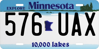MN license plate 576UAX