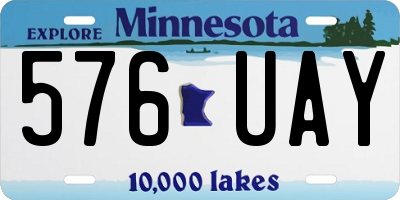 MN license plate 576UAY