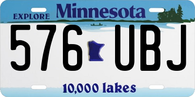 MN license plate 576UBJ