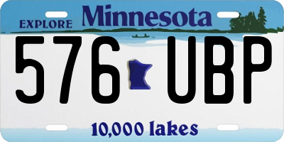 MN license plate 576UBP