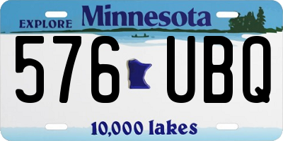 MN license plate 576UBQ