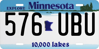 MN license plate 576UBU