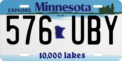 MN license plate 576UBY