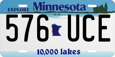 MN license plate 576UCE