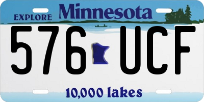 MN license plate 576UCF