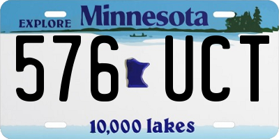 MN license plate 576UCT