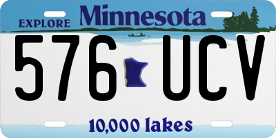 MN license plate 576UCV