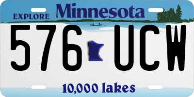 MN license plate 576UCW