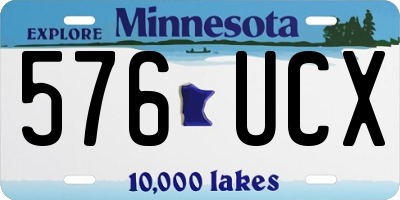 MN license plate 576UCX