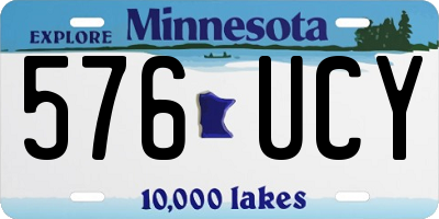 MN license plate 576UCY