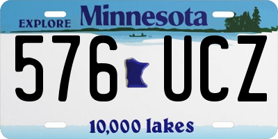 MN license plate 576UCZ
