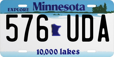 MN license plate 576UDA