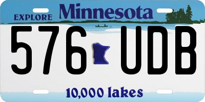 MN license plate 576UDB