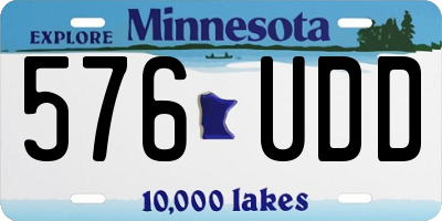 MN license plate 576UDD