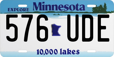 MN license plate 576UDE