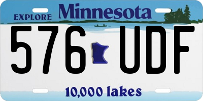 MN license plate 576UDF