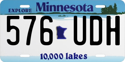 MN license plate 576UDH