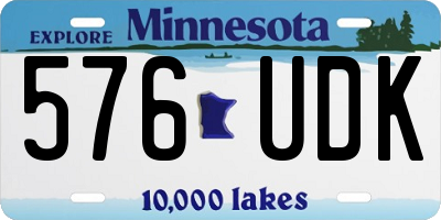 MN license plate 576UDK