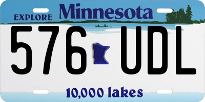 MN license plate 576UDL