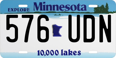 MN license plate 576UDN
