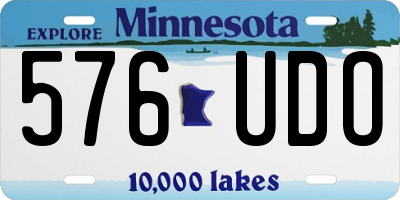 MN license plate 576UDO