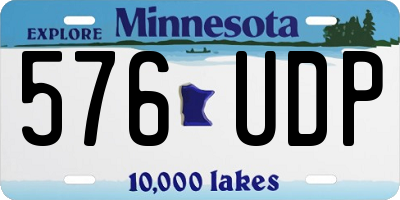 MN license plate 576UDP